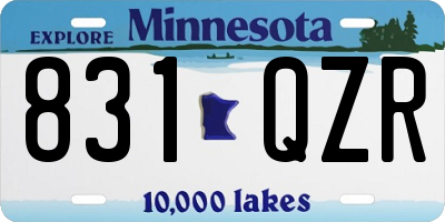 MN license plate 831QZR