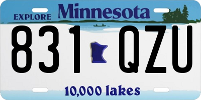 MN license plate 831QZU
