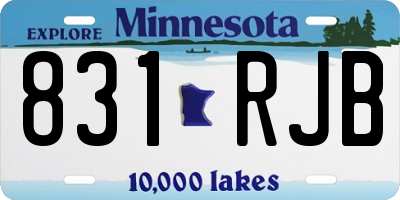 MN license plate 831RJB