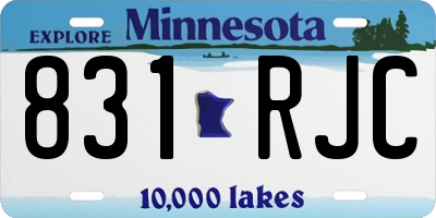 MN license plate 831RJC