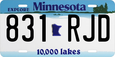 MN license plate 831RJD