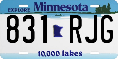 MN license plate 831RJG