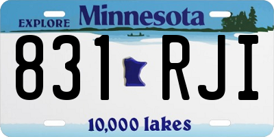 MN license plate 831RJI