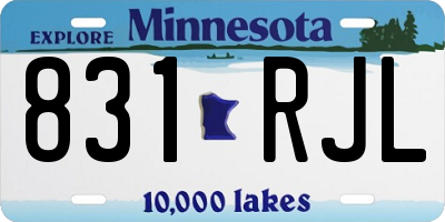 MN license plate 831RJL