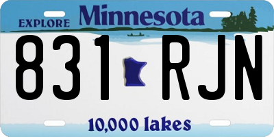MN license plate 831RJN