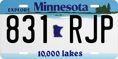 MN license plate 831RJP