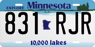 MN license plate 831RJR