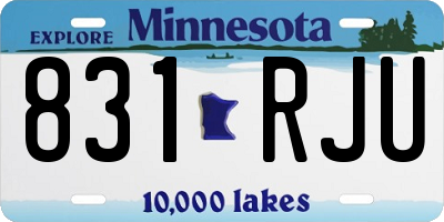 MN license plate 831RJU