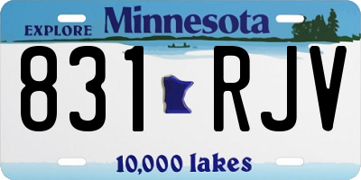 MN license plate 831RJV