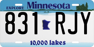 MN license plate 831RJY