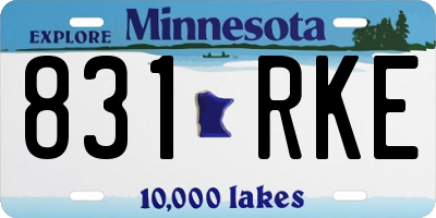 MN license plate 831RKE