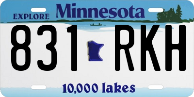 MN license plate 831RKH