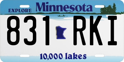 MN license plate 831RKI