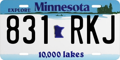 MN license plate 831RKJ