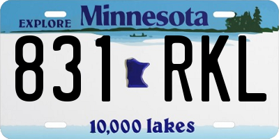 MN license plate 831RKL