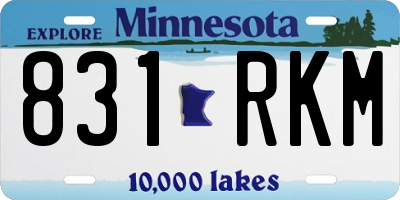 MN license plate 831RKM