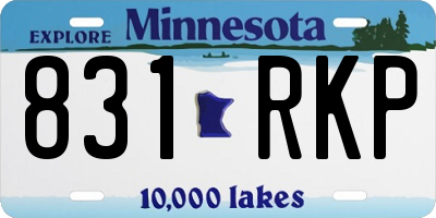 MN license plate 831RKP