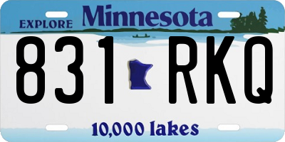 MN license plate 831RKQ