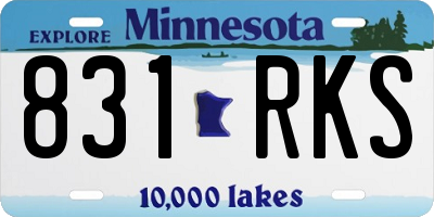 MN license plate 831RKS