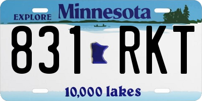 MN license plate 831RKT