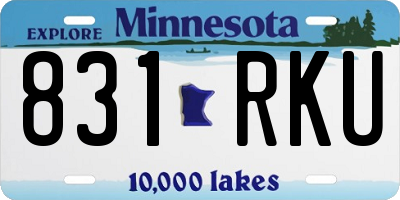 MN license plate 831RKU