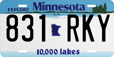 MN license plate 831RKY