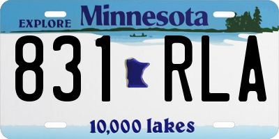 MN license plate 831RLA