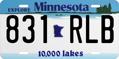 MN license plate 831RLB