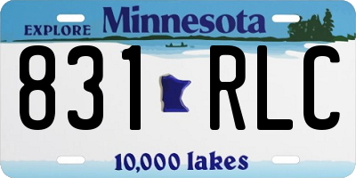 MN license plate 831RLC
