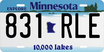 MN license plate 831RLE