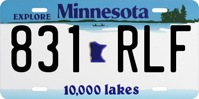 MN license plate 831RLF