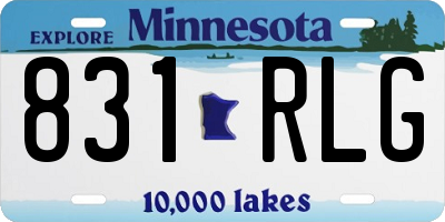 MN license plate 831RLG