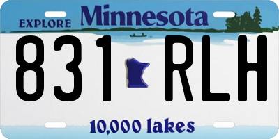 MN license plate 831RLH