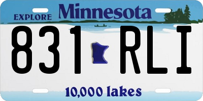 MN license plate 831RLI