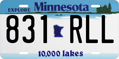 MN license plate 831RLL