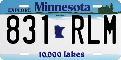 MN license plate 831RLM