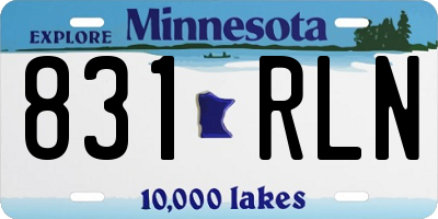 MN license plate 831RLN
