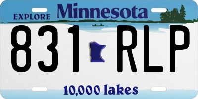 MN license plate 831RLP