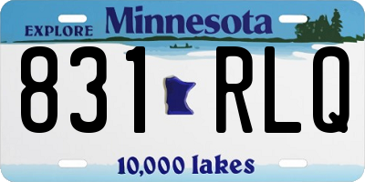 MN license plate 831RLQ