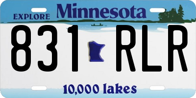 MN license plate 831RLR