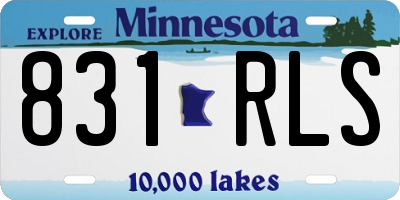 MN license plate 831RLS