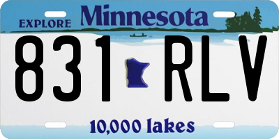 MN license plate 831RLV