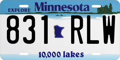 MN license plate 831RLW
