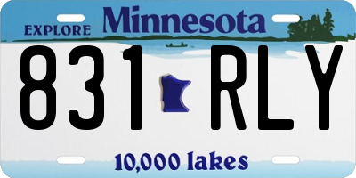 MN license plate 831RLY