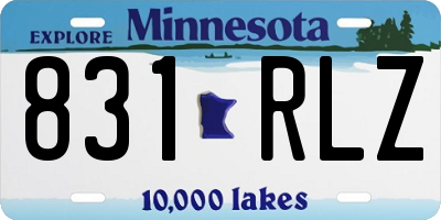 MN license plate 831RLZ