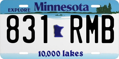 MN license plate 831RMB