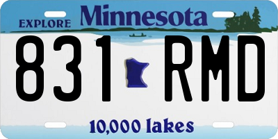 MN license plate 831RMD