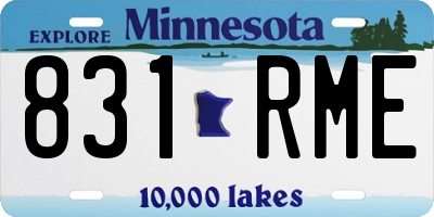 MN license plate 831RME