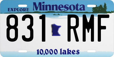 MN license plate 831RMF