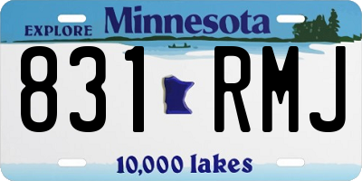 MN license plate 831RMJ